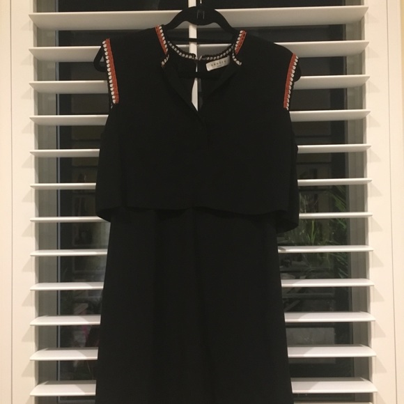 Sandro Paris Rona Crochet Trim Dress - Picture 2 of 5